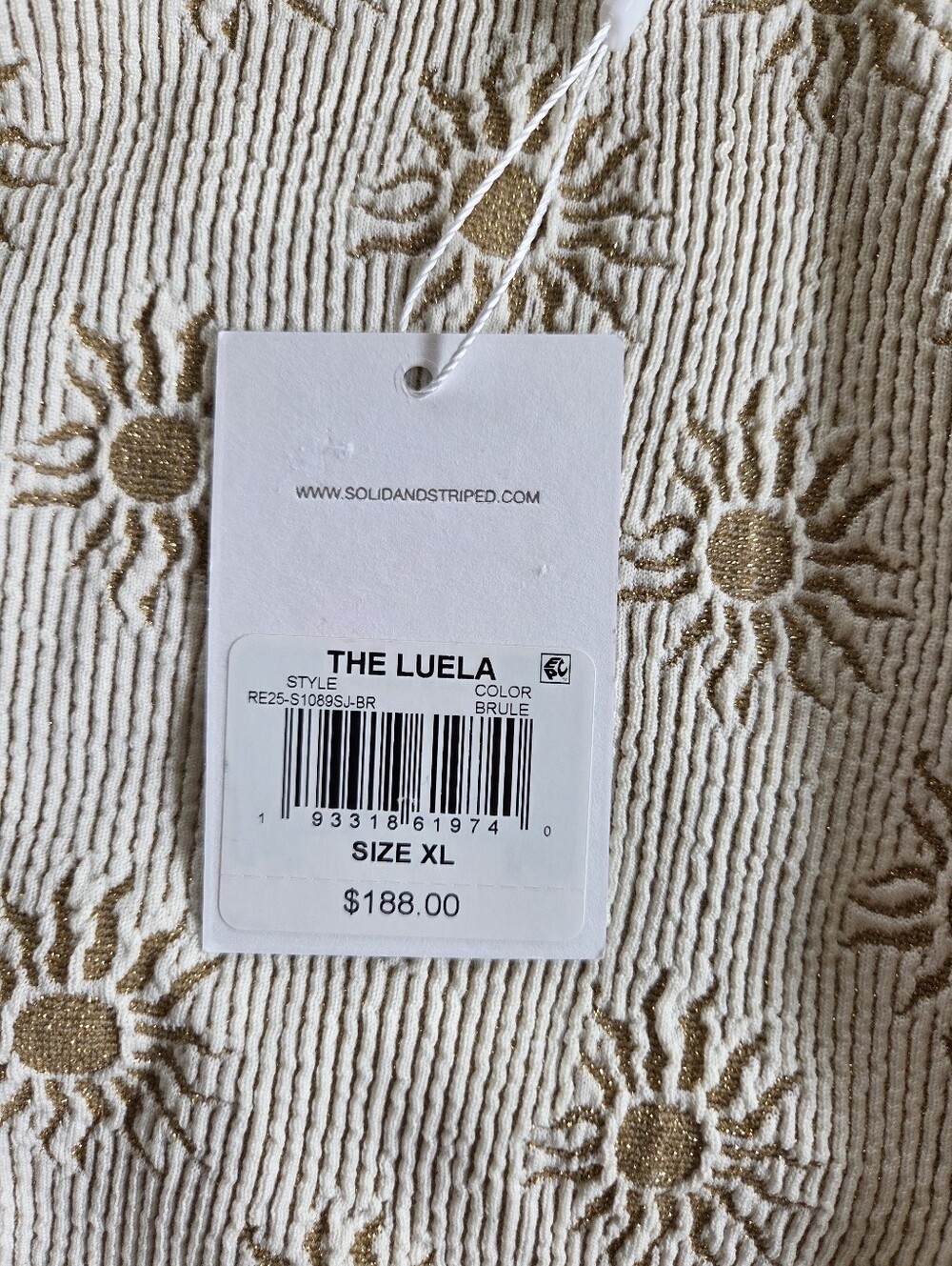 Solid & Striped The Luela One Piece Swimsuit Size XL NWT $188 Brule Crinkle Sun - Picture 10 of 12